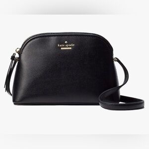 Kate Spade Peggy Patterson Drive Leather Crossbody Bag (Black), Small
